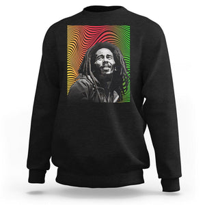 Legend Bob Sweatshirt One Love The Reggae Vintage Graphic TS02 Black Printyourwear