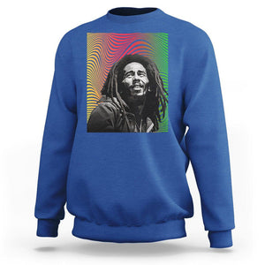 Legend Bob Sweatshirt One Love The Reggae Vintage Graphic TS02 Royal Blue Printyourwear