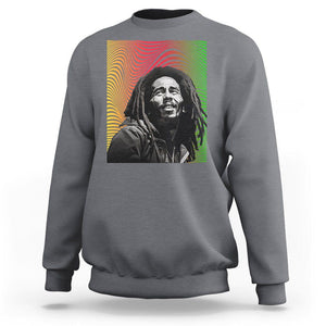 Legend Bob Sweatshirt One Love The Reggae Vintage Graphic TS02 Charcoal Printyourwear