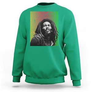 Legend Bob Sweatshirt One Love The Reggae Vintage Graphic TS02 Irish Green Printyourwear