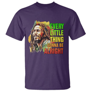 Legend Bob T Shirt Every Little Thing Gonna Be Alright Inspiration TS02 Purple Printyourwear