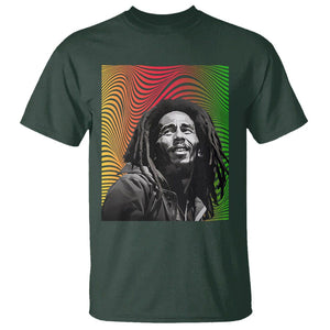 Legend Bob T Shirt One Love The Reggae Vintage Graphic TS02 Dark Forest Green Printyourwear