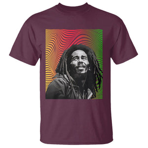 Legend Bob T Shirt One Love The Reggae Vintage Graphic TS02 Maroon Printyourwear