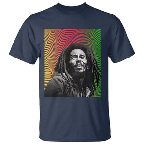 Legend Bob T Shirt One Love The Reggae Vintage Graphic TS02 Navy Printyourwear