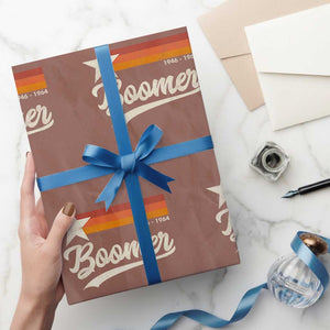 Boomers Generation Wrapping Paper Roll Vintage Retro Gift TS10 Mocha Print Your Wear