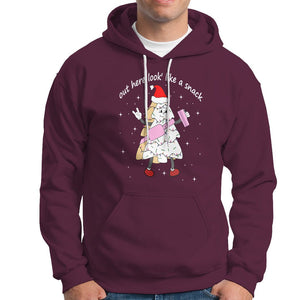 Boujee Christmas Tree Cake Hoodie Out Here Lookin' Like A Snack TS02 Maroon Printyourwear