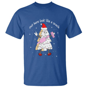 Boujee Christmas Tree Cake T Shirt Out Here Lookin' Like A Snack TS02 Royal Blue Printyourwear