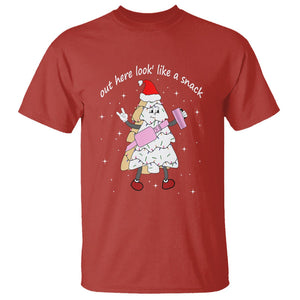 Boujee Christmas Tree Cake T Shirt Out Here Lookin' Like A Snack TS02 Red Printyourwear