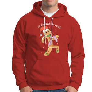 Boujee Gingerbread Man Hoodie Out Here Lookin' Like A Snack TS02 Red Printyourwear