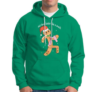 Boujee Gingerbread Man Hoodie Out Here Lookin' Like A Snack TS02 Irish Green Printyourwear