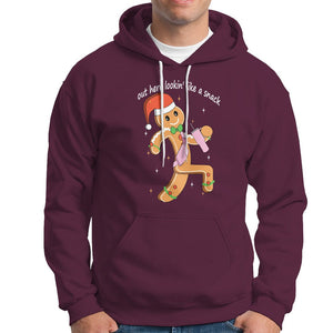 Boujee Gingerbread Man Hoodie Out Here Lookin' Like A Snack TS02 Maroon Printyourwear