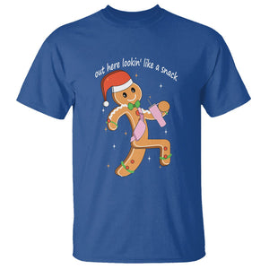 Boujee Gingerbread Man T Shirt Out Here Lookin' Like A Snack TS02 Royal Blue Printyourwear