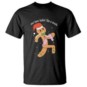 Boujee Gingerbread Man T Shirt Out Here Lookin' Like A Snack TS02 Black Printyourwear