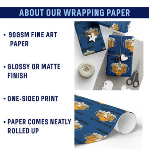 Bowling And Beer That's Why I'm Here Wrapping Paper Roll Drinking Bowling Gift TS12 Print Your Wear