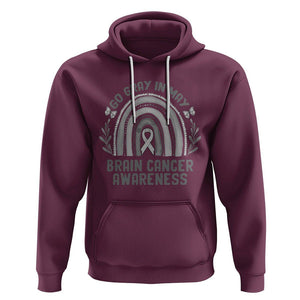 Brain Cancer Hoodie Brain Cancer Awareness Shirt Go Gray In May Ribbon Rainbow TS02 Maroon Printyourwear