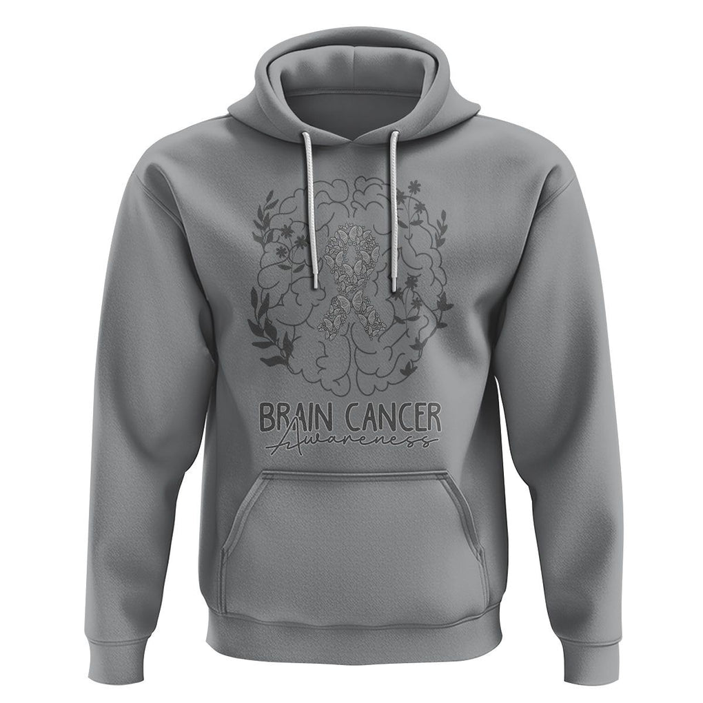 Brain Cancer Hoodie Brain Cancer Awareness Support Gray Ribbon Brain Men Womens TS02 Sport Gray Printyourwear