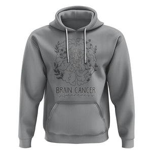 Brain Cancer Hoodie Brain Cancer Awareness Support Gray Ribbon Brain Men Womens TS02 Sport Gray Printyourwear