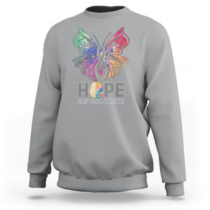 Brain Cancer Sweatshirt Hope Brain Tumor Awareness Support Brain Cancer Survivor TS02 Sport Gray Printyourwear