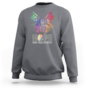 Brain Cancer Sweatshirt Hope Brain Tumor Awareness Support Brain Cancer Survivor TS02 Charcoal Printyourwear