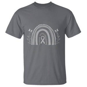 Brain Cancer T Shirt Brain Cancer Awareness Shirt Go Gray In May Ribbon Rainbow TS02 Charcoal Printyourwear