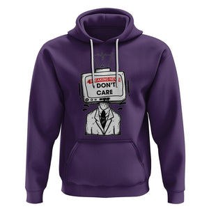 Breaking News I Don't Care Funny Sarcasm Humor Sarcastic Joke Aniti Social Hoodie TS09 Purple Printyourwear