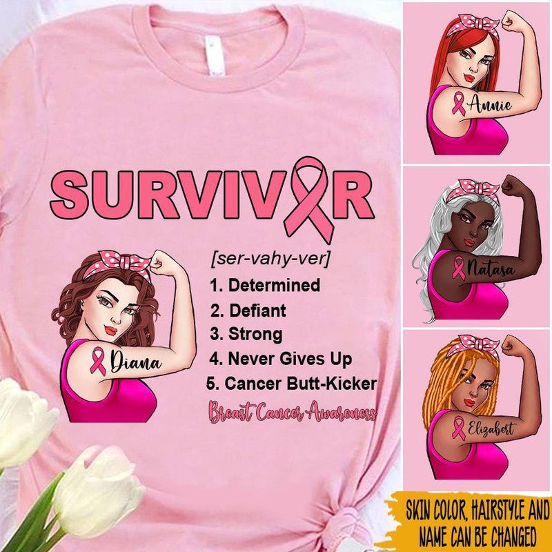 Breast Cancer Awareness Custom Shirts Awareness Month Survivor Cancer Butt Kicker CTM Sweater Adult Custom - Printyourwear