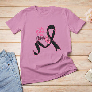 Breast Cancer Awareness For Women Her Fight Is My Fight Pink Ribbon Boxing Gloves TS02 Azalea Printyourwear