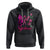 Breast Cancer Awareness Hoodie Believe Butterfly Flower Pink Ribbon Support Squad TS02 Black Printyourwear