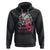 Breast Cancer Awareness Hoodie Pink Ribbon Flower Bouquet Supoprt Women Breast Cancer Warrior TS02 Black Printyourwear