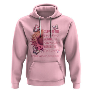 Breast Cancer Awareness Hoodie Support Admire Honor Breast Cancer Warrior Survivor Pink Sunflower TS02 Light Pink Printyourwear