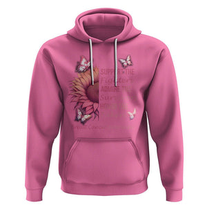 Breast Cancer Awareness Hoodie Support Admire Honor Breast Cancer Warrior Survivor Pink Sunflower TS02 Azalea Printyourwear