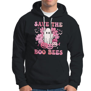 Breast Cancer Awareness Save Your Boo Bees Spooky Boos Ghost Halloween Hoodie TS02 Purple Printyourwear