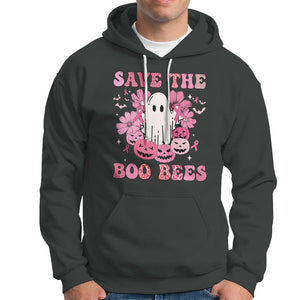 Breast Cancer Awareness Save Your Boo Bees Spooky Boos Ghost Halloween Hoodie TS02 Printyourwear