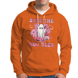 Breast Cancer Awareness Save Your Boo Bees Spooky Boos Ghost Halloween Hoodie TS02 Printyourwear