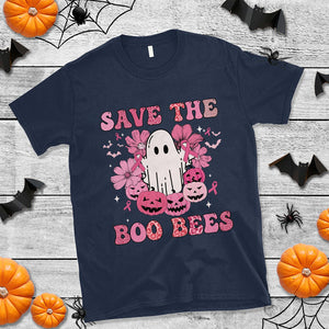 Breast Cancer Awareness Save Your Boo Bees Spooky Boos Ghost Halloween T Shirt TS02 Printyourwear