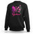 Breast Cancer Awareness Sweatshirt Believe Butterfly Flower Pink Ribbon Support Squad TS02 Black Printyourwear