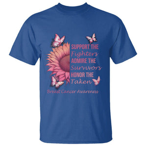 Breast Cancer Awareness T Shirt Support Admire Honor Breast Cancer Warrior Survivor Pink Sunflower TS02 Royal Blue Printyourwear