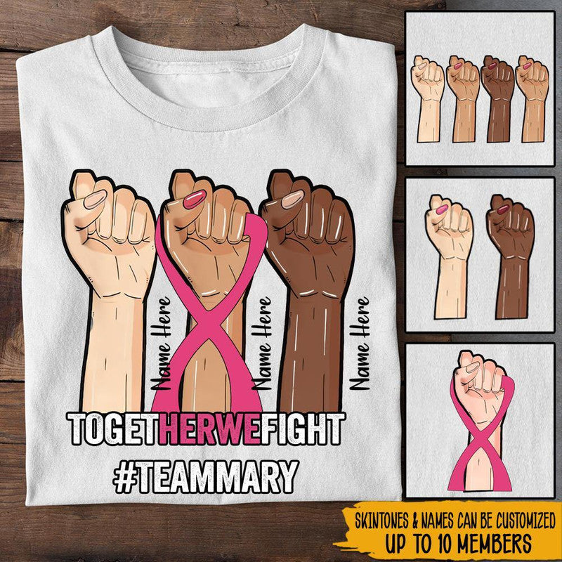 Personalized Breast Cancer Shirts Awareness Month Together We Fight CTM Sweater Adult Custom - Printyourwear