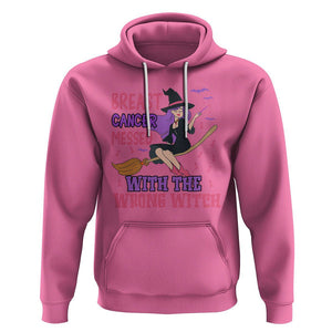 Breast Cancer Witch Hoodie Breast Cancer Messed With Wrong Witch Riding Stick Pink Ribbon Halloween Witch TS02 Azalea Printyourwear