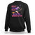 Breast Cancer Witch Sweatshirt Breast Cancer Messed With Wrong Witch Riding Stick Pink Ribbon Halloween Witch TS02 Black Printyourwear