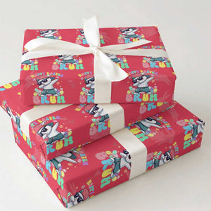 Bruh Easter Wrapping Paper Roll Funny Bunny Dab Rabbit Dance TS10 Red Print Your Wear