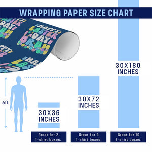 Bruh Easter Wrapping Paper Roll Teens Boys Kids Cute Bunny Eggs TS10 Print Your Wear