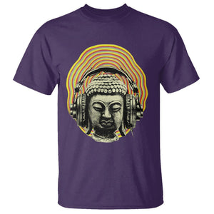 Buddhism Music Lover T Shirt Buddha Headphones Buddhist Monk DJ TS09 Purple Printyourwear