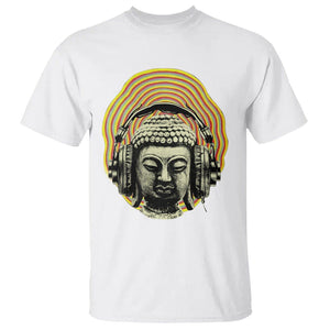 Buddhism Music Lover T Shirt Buddha Headphones Buddhist Monk DJ TS09 White Printyourwear