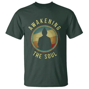 Buddhism T Shirt Awakening The Soul Buddha Zen Yoga TS09 Dark Forest Green Printyourwear