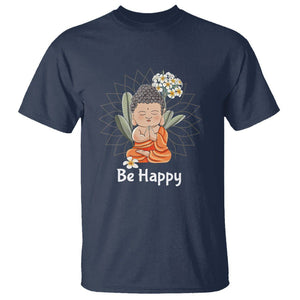 Buddhism T Shirt Be Happy Little Baby Buddha TS09 Navy Printyourwear