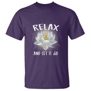 Buddhism T Shirt Relax Let it Go Monk Zen Lotus TS09 Purple Printyourwear