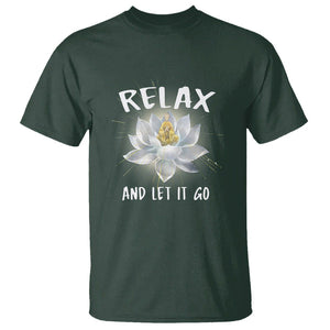 Buddhism T Shirt Relax Let it Go Monk Zen Lotus TS09 Dark Forest Green Printyourwear