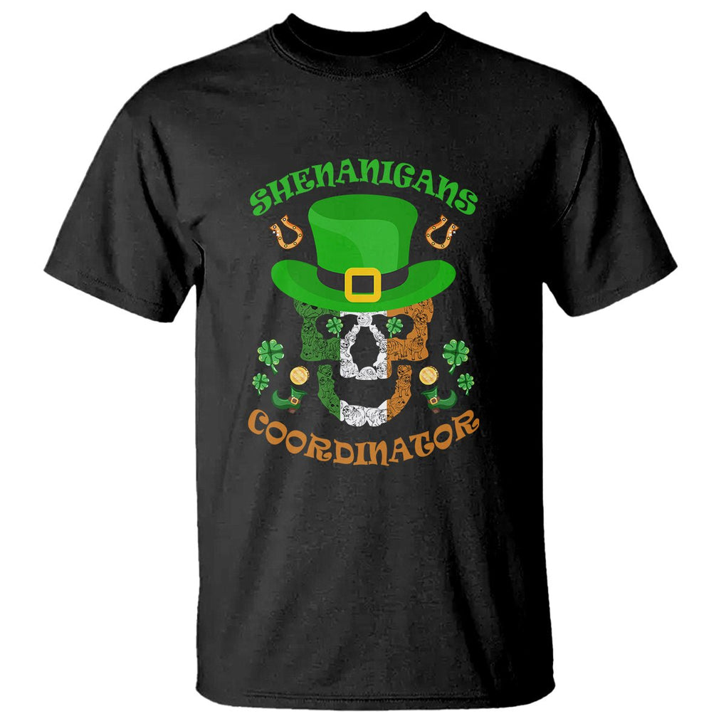 Bull Dog Skull T Shirt Shenanigans Coordinator St Patrick's Day TS02 Black Printyourwear