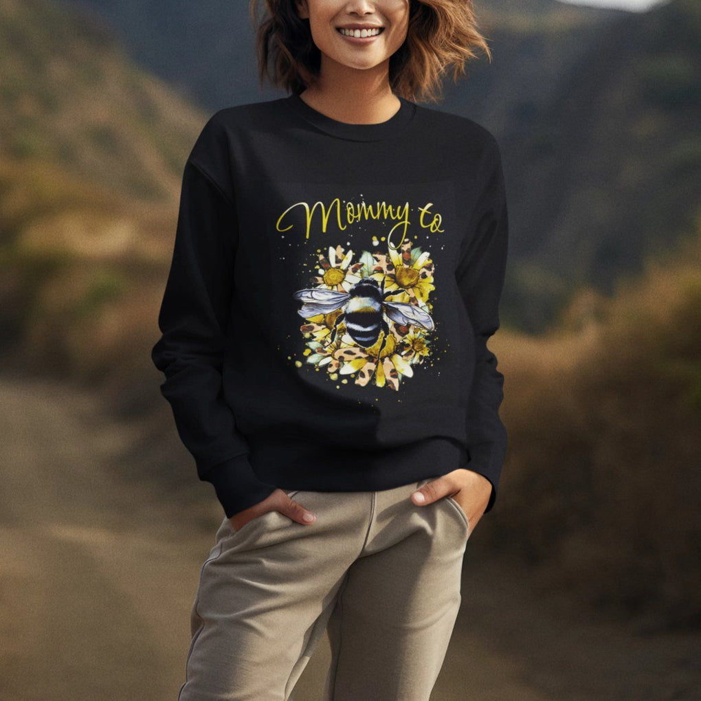 Bumblebee New Mom Sweatshirt Mommy To Be Pregnancy Announcement First Mother's Day TS02 Printyourwear